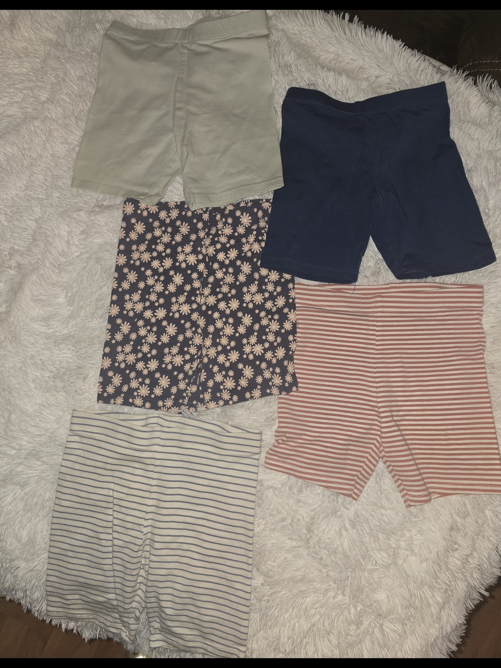 Cynthia Rowley Girls' Bike Short Set - Navy, Cream, Pink Stripes, Floral